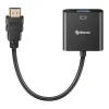 STEREN 208-151 CONVERTIDOR HDMI A VGA, Conecta equipos con salida HDMI® a pantallas o monitores que solo tengan entrada VGA Soporta alta definición HD 1080p. Soporta protocolo HDCP: Compatible con cualquier Blu-ray.