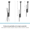 STEREN STV-065 SOPORTE PARA PANTALLAS Soporte de techo para pantallas de 32” a 83”, Es adecuado para pantallas de 32” a 83” (81,3 cm a 201,8 cm) y soporta hasta 50 kg.Al estar anclado al techo, el área donde esté instalado será mucho más accesible. 