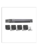 HIKVISION HIK5MPSLQ-KIT(B) (MICRÓFONO INTEGRADO) KIT TURBOHD 5 Megapixel / DVR 4 Canales / 4 Cámaras Bala con Micrófono Integrado (exterior 2.8 mm) / Fuente de Poder / Accesorios de Instalación.Soporte de audio por Coaxitron en todos los canales.