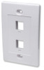 INTELLINET 163293 - TAPA (FACEPLATE) / 2 PERFORACION / BLANCO.