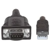 MANHATTAN -205153- Convertidor Serial a USB Conecta un dipositivo Serial/RS232/COM/DB9 a un puerto USB, Chip Prolific PL-2303RA, 45 Cm (18 in.) / Empaque tipo bolsa.