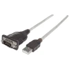 MANHATTAN -205153- Convertidor Serial a USB Conecta un dipositivo Serial/RS232/COM/DB9 a un puerto USB, Chip Prolific PL-2303RA, 45 Cm (18 in.) / Empaque tipo bolsa.