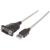MANHATTAN -205153- Convertidor Serial a USB Conecta un dipositivo Serial/RS232/COM/DB9 a un puerto USB, Chip Prolific PL-2303RA, 45 Cm (18 in.) / Empaque tipo bolsa.
