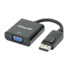 MANHATTAN Adaptador DisplayPort Macho a VGA HD15 Hembra Activo 15 cm Negro