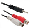 Adaptador Steren 255-038 Plug 3.5 mm a 2 Jack RCA Macho-Hembra