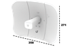 UBIQUITI LITEBEAM AC LBE-5AC-GEN2 - Radio con antena integrada Airmax AC GEN2 5.8GHz uso en exteriores con una antena de 23 dBi y una potencia de transmisión de 25 dBm, ofrece un rendimiento de hasta 450 Mbp.