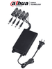 DAHUA PFM322 - Fuente de Poder Regulada de 12 Vcc 2.8 Amperes/ 4 Canales/ 0.7 Amper por Canal/ Protección de Temperatura/ Color Negro