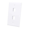 INTELLINET 163293 - TAPA (FACEPLATE) / 2 PERFORACION / BLANCO.