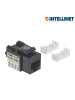 INTELLINET 210720 JACK UTP CAT6 NEGRO 