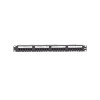 LINKEDPRO LP-PP-507 Panel de parcheo de impacto (110), UTP de 24 puertos Cat5e, 19in con barra para organizar cable, color negro. Compatibilidad con cableado T568A/T568B Ocupa 1 unidad de rack estándar