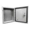 PRECISION PST-3040-20A GABINETE ACERO IP66 Uso en Intemperie (300 x 400 x 200 mm) con Placa Trasera Interior de Metal y Compuerta Inferior Atornillable (Incluye Chapa y Llave T).