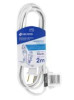 VOLTECK ED-2BR 40151 Extensión Doméstica 2 m Clavija Recta Blanca