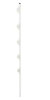 PAAMON IE400ALT01 POSTE PERFIL CON 5 AISLADORES DE PASO BLANCO COLOCADOS CADA 20CM, PARA CERCAS ELECTRIFICADAS