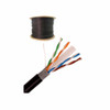 SAXXON OUTPCAT6CCAEXT- Cable UTP CCA de 305m, categoría 6 para exteriores, con doble forro y color negro.Ofrece transmisión de datos rápida y estable, con protección adicional gracias a su doble forro que resiste condiciones ambientales adversas.