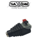 SAXXON PSUBR17H - Adaptador Hembra Tipo Jack Polarizado de 12 Vcc/ Terminales de Presion/ Facil Instalación