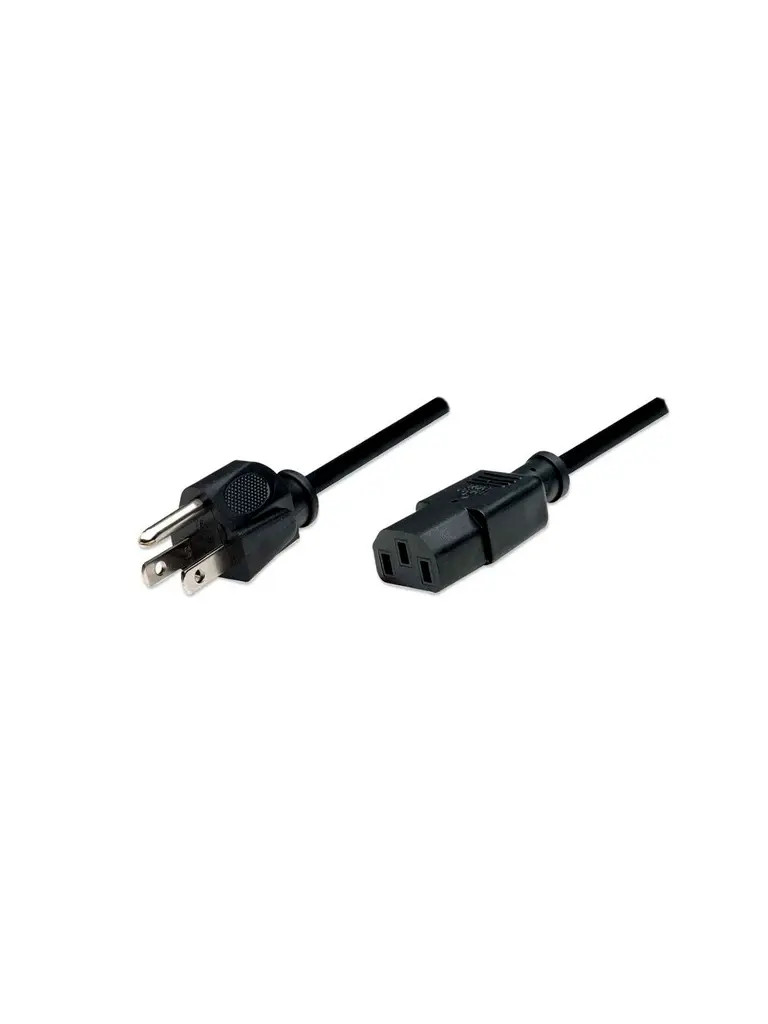 MANHATTAN 300179 CABLE DE CORRIENTE CPU/MON-PARED 1.8M - ENCHUFE NEMA 5-15 A SOCKET IEC 60320 C13 - ADECUADO PARA TEMPERATURAS DE OPERACIÓN EXTREMAS DE HASTA 221°F (105℃)