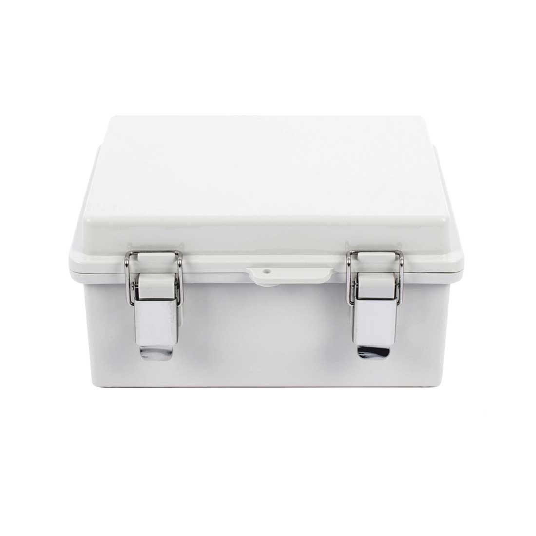 PRECISION PST-1722-11E Gabinete de Plástico ABS, Uso en Intemperie IP66 (170 x 220 x 110 mm) Cierre por broche Inoxidable y Permite Cerrado con Candado y Llave (Perno 5mm) No Incluido.