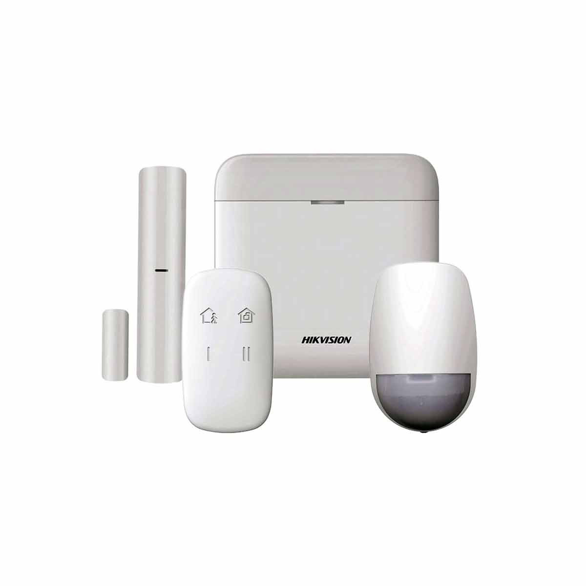 HIKVISION DSPWA48K KIT DE ALARMA AXPRO / Incluye: 1 Hub con batería de respaldo / 1 Sensor PIR / 1 Contacto Magnético / 1 Control Remoto / Wifi / Compatible con Hik-Connect P2P.