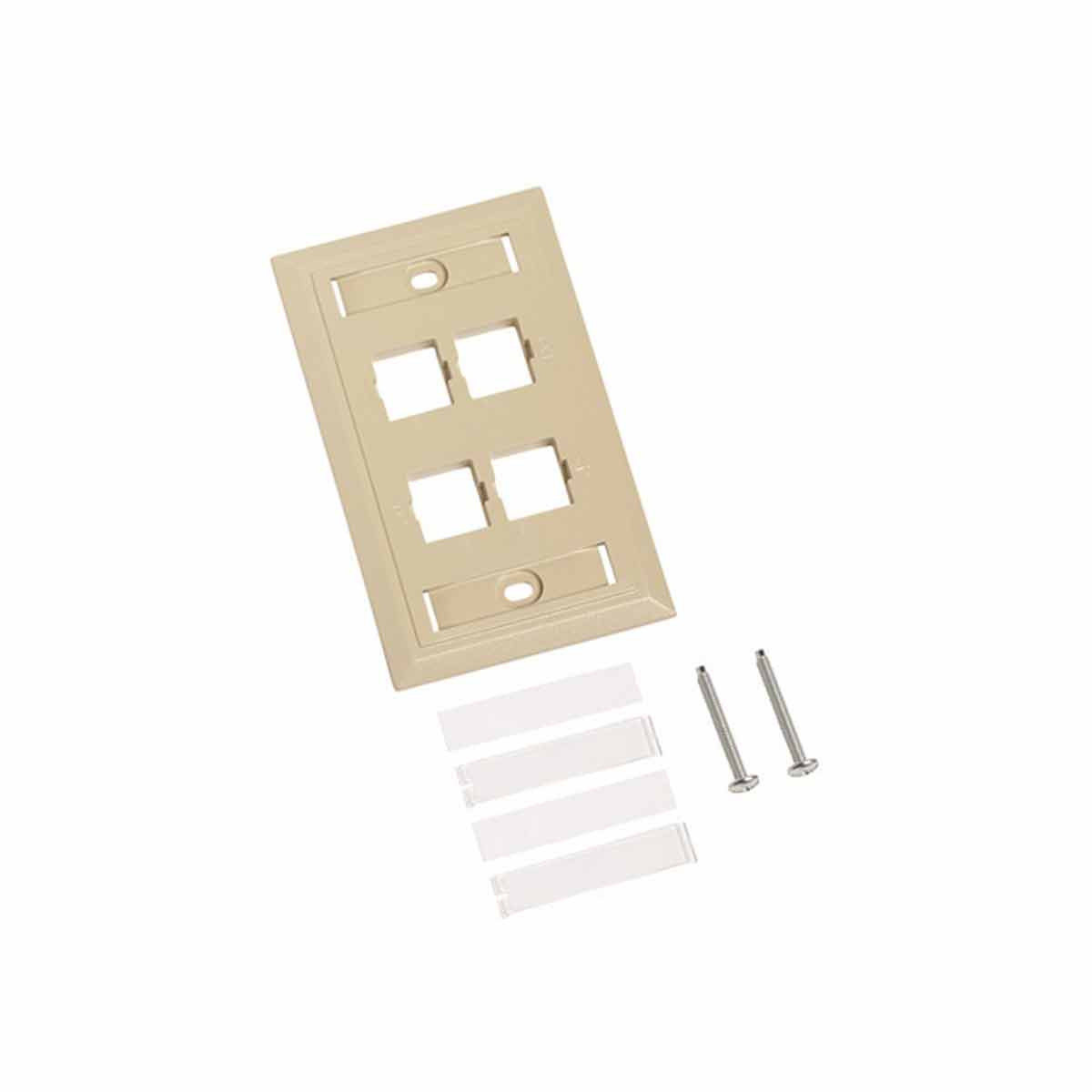 PLACA UTP/ RJ45 / 4CAVIDADES