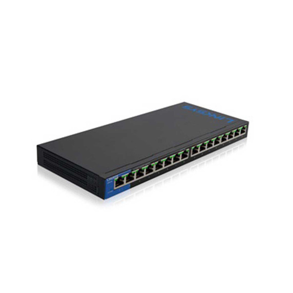 Switch Linksys LGS116P de 16 puertos gigabit con 8 puertos (1-8) PoE+ (IEEE 802.3At máx 80WHasta 80W) no administrable