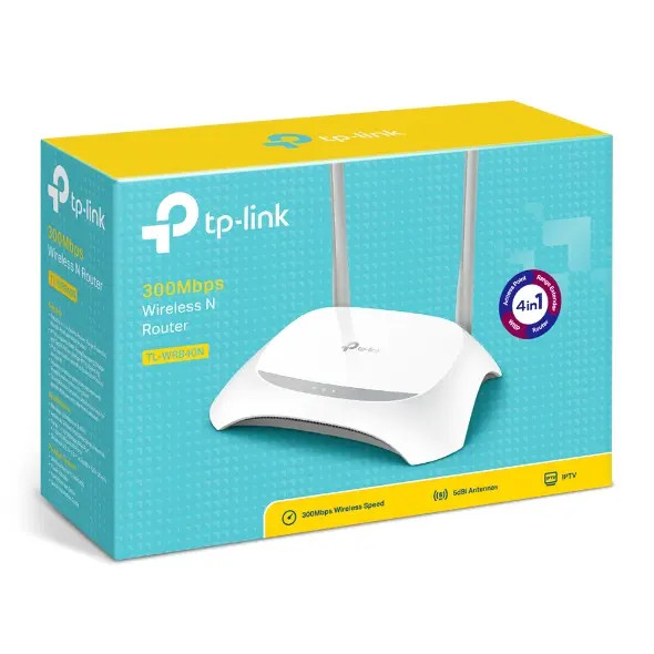 TP-LINK TL-WR840N-V2 - Router inalámbrico con velocidad de hasta 300Mbps, WiFi 4 802.11n/b/g en 2.4 GHz, 2 antenas con 4 modos: Router, Extensor de Rango, Punto de Acceso y WISP, 1 puerto WAN FE y 4 puertos LAN.