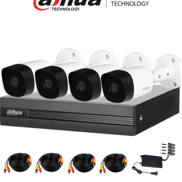 DAHUA KITXVR1B04H-I+4B2A51 - Kit de 4 Canales/ 5 Megapixeles