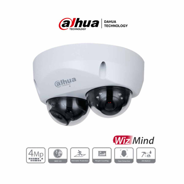 DAHUA IPC-HDBW5441F-AS-E2 - Cámara IP Domo Doble Sensor Resolución de 2 MP/ Lente 2.8 mm