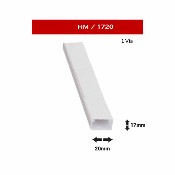 CANALETA PVC / BCA / 17X20MM / 2MTS / S/DIV