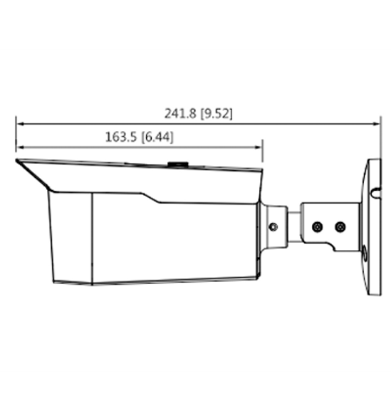 DAHUA HAC-HFW1500D - Camara Bullet de 5 Megapixeles/ Metalica/ Lente de 3.6 mm/ 92 Grados de Apertura/ IR de 80 Mts/ IP67/ Soporta: CVI/CVBS/AHD/TVI/