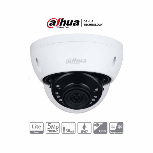 DAHUA HAC-HDBW1500E-28 - Cámara Domo de 5 Megapixeles Antivandalica/ Lente de 2.8mm/ 111 Grados de Apertura/ IR de 30 Mts/ IP67/ IK10/ Soporta: CVI/CVBS/AHD/TVI.