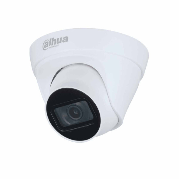 Domo DAHUA DH-IPC-HDW1230T1P-A-0280B-S6 - Cámara IP Domo 2MP con lente de 2.8 mm y ángulo de visión de 102 grados, micrófono integrado, IR de 30m, IP67, PoE, DWDR