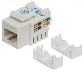INTELLINET 210355 JACK UTP CAT5E,  DE IMPACTO RJ-45,(KEYSTONE)BLANCO, diseñado para ofrecer una conexión eficiente en redes de datos.