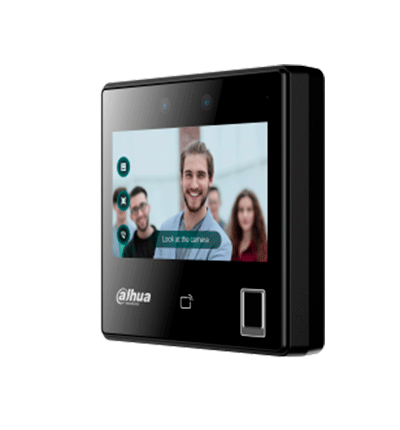 DAHUA ASI3214A-W - Control de acceso con reconocimiento facial y pantalla táctil de 4.3"/ 3,000 rostros/ 5,000 huellas y 3,000 tarjetas MIFARE. Rango de reconocimiento de 0.3 a 1.5 m/ WiFi/ TCP/IP/ Wiegand/ RS485/ P2P. FACT/