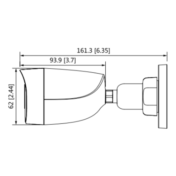 DAHUA HAC-HFW1200CN-A - Cámara Bullet 1080p/ Micrófono Integrado/ Lente de 2.8mm/ 30 Mts de Ir/ IP67/ Policarbonato/ CVI/CVBS/AHD/TVI/ BLC/HLC/DWDR 