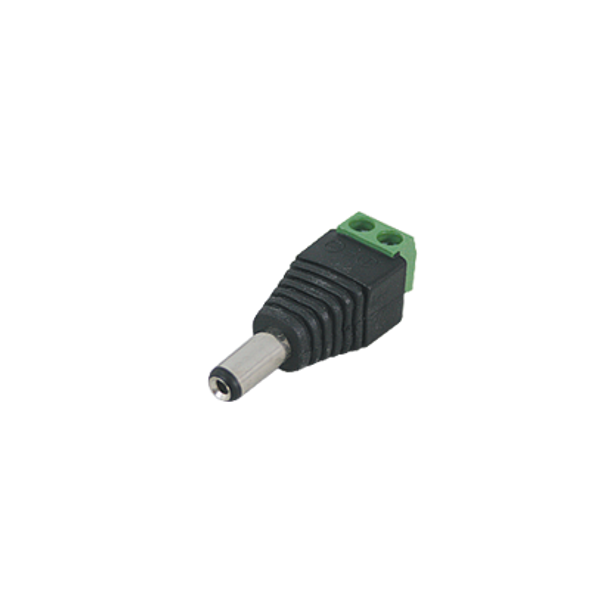 SYSCOM JR-52 CONECTOR CCTV DE CORRIENTE MACHO Tipo Jack de 3.5 mm Polarizado de 12 Vcc / Terminales Tipo Tornillo / Polarizado (+/-) / Ideal para Cámaras de Video Vigilancia. 