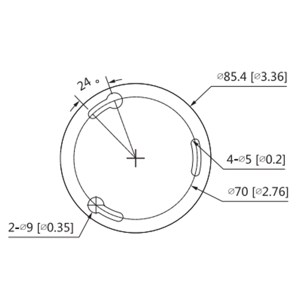 DAHUA HAC-T1A51N-0280B-S2 - Cámara Domo de 5MP con lente de 2.8mm y ángulo de 106°. Ofrece visión nocturna IR hasta 20m, ideal para interiores. Compatible con HDCVI, AHD, TVI y CVBS