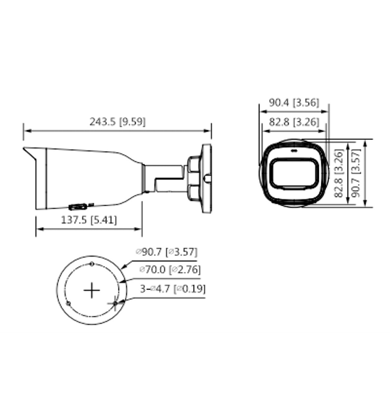 DAHUA IPC-HFW1431T1-ZS-S4 - Camara IP Bullet de 4 Megapixeles/ Lente Motorizado de 2.8 a 12mm/ H.265/ IR de 50 Metros/ WDR Real, 3D DNR/ Ranura para MicroSD/ IP67/ PoE  