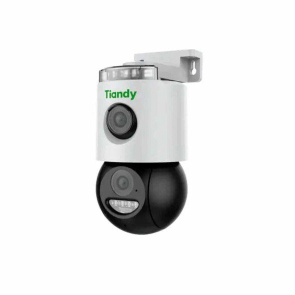 TIANDY TC-H363N - 6MP WIFI COLORMAKER Cámara PT - 4mm - IR 50m - Policarbonato - Micrófono y Speaker - Soporta microSD - IP66 - Tiene un lente fijo y uno PT de 3mp c/u