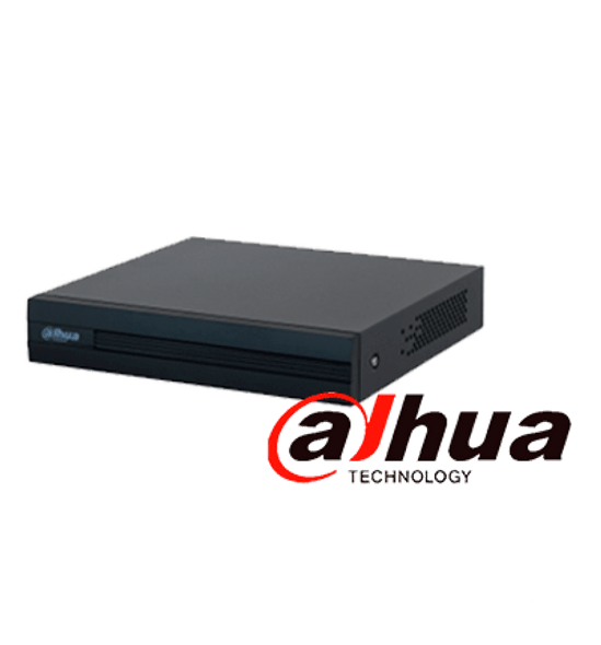 DAHUA KITXVR1B04-I1MP-2.8 - Kit de 4 canales con cámaras B1A11 de 1 MP, lente de 2.8mm y ángulo de visión 93°. Soporta 4 canales más 1 IP o hasta 5 canales IP, tecnología SMD Plus, búsqueda de humanos y vehículos