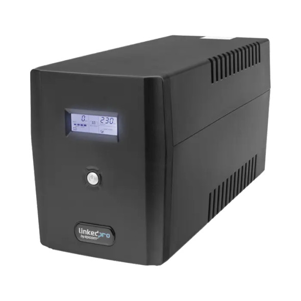 UPS 1500VA/900 W Pantalla LCD / Línea Interactiva 120Vca / 6 tomas 5-15R (4 Respaldadas) / Regulación de Voltaje / Protección RJ45