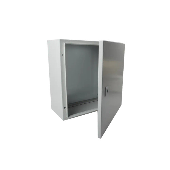 Gabinete de Acero IP66 Uso en Intemperie (400 x 400 x 200 mm) con Placa Trasera Interior de Metal y Compuerta Inferior Atornillable (Incluye Chapa y Llave T).  Gabinete de Acero IP66 Uso en Intemperie (400 x 400 x 200 mm) con Placa Trasera Interior de Metal y Compuerta Inferior Atornillable (Incluye Chapa y Llave T).