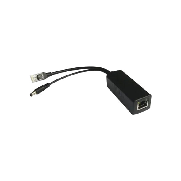 Cable divisor PoE pasivo de 48-55 Vcc @ 12 Vcc, 2 A. Aplicaciones como adaptar micrófonos en cámaras IP,Divisor PoE pasivo 48-55 VCC a 12 VCC, 2 A Soporta estándar IEEE802.3af, hasta 120m transmisión Puertos RJ45 de 10/100 Mbps.