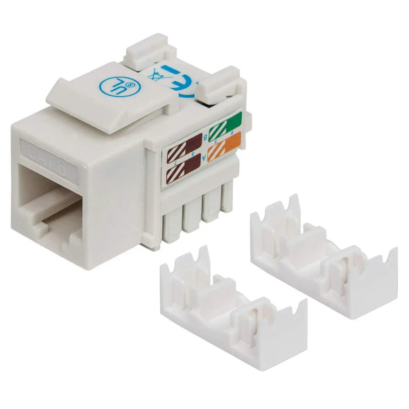 INTELLINET 210591 - Jack RJ45 CAT6 Keystone / de impacto 110 / color blanco.El Jack Keystone Cat6 de Intellinet ofrece el mejor rendimiento a un precio competitivo.Para uso con cable sin blindaje (UTP) Cat6.