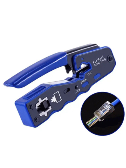 OEM LN-NET-EP670 - Herramienta de Corte y Terminado para Plugs Pass Through RJ45, Acero al Carbón, Mango Ergonómico ABS + TPR