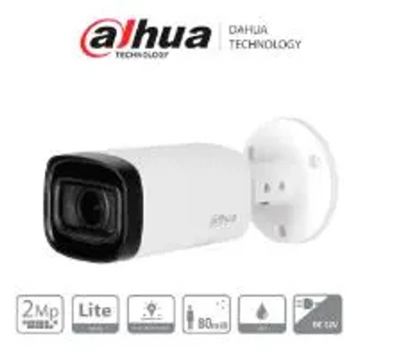 DAHUA HAC-HFW1200RN-Z-2712-S6 - Camara Bullet de 2 Megapixeles/ 1080p/ Lente Motorizado de 2.7 a 12 mm/ Super Adapt/ IR de 80 Metros/ Metalica/ IP67/ BLC/ HLC/ DWDR/ Soporta CVI/CVBS/AHD/TVI