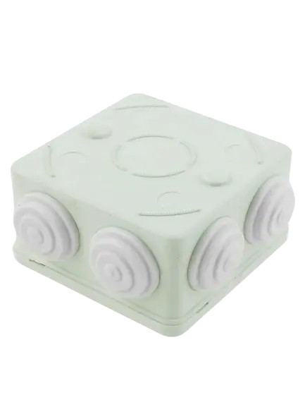 SAXXON PB085 - Caja de conexiones con 7 entradas / PVC libre de halógenos / Compatible con cámaras Bullet / Domo / Dimensiones 85 x 85 x 50 mm (Ancho x Alto x Fondo) / IP55