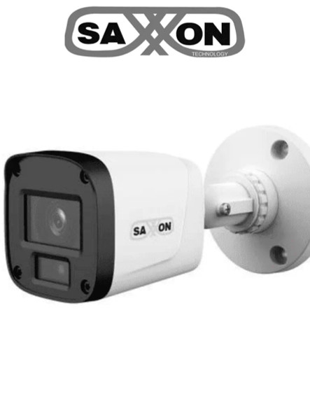 SAXXON SUA-HAC-B20P-0280B- Cámara Tipo Bala de 2 Megapíxeles & 1080P/ Lente de 2.8 mm Apertura de Hasta 100°/ Iluminación IR de Hasta 20m/ Para Exterior IP67/Material Plástico de Alta Duración/Funcionamiento en Modos CVI & AHD & TVI
