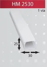 HM HM2530-2 CANALETA PVC 25X30MM PVC / BCA / 25X30MM / 2MTS / S/DIV