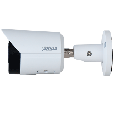 DAHUA IPC-HFW2449S-S-IL - Camara Bullet IP 4 Megapixeles/ Iluminador Dual Inteligente+Full Color/ WizSense/ Lente de 2.8mm/ 95 Grados/ Microfono Integrado/ 30 Mts de IR y Luz Visible/ Metal/ Ranura MicroSD/ WDR 120dB/ SMD Plus/ PoE