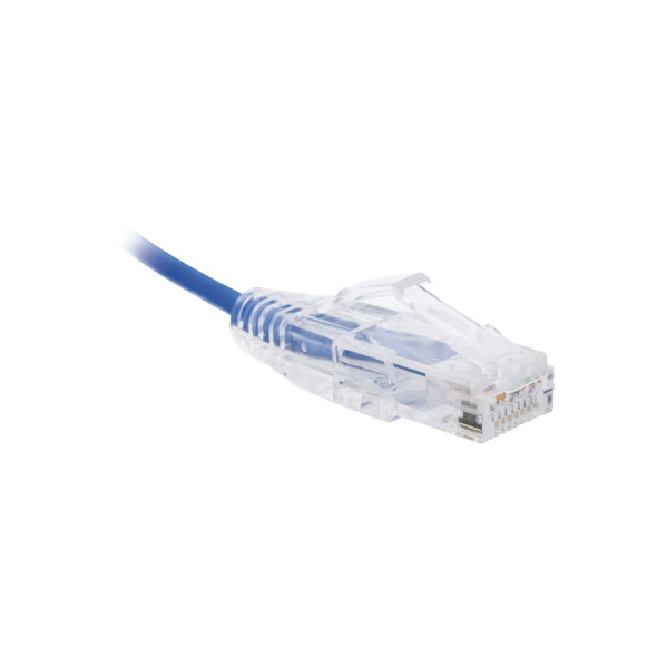 LINKEDPRO LP-UT6-100-BU28 Cable de Parcheo Slim UTP Cat6 - 1 metro, Azul, Diámetro Reducido (28 AWG)